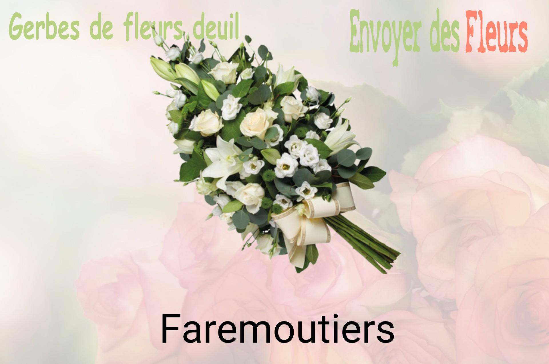 Gerbe de fleurs de deuil livrée à Faremoutiers